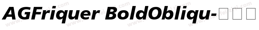 AGFriquer BoldObliqu字体转换